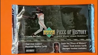 2002 UPPER DECK PIECE OF HISTORY baseball pack rip! Found Early Wynn, Kirk Gibson & Todd Helton!!