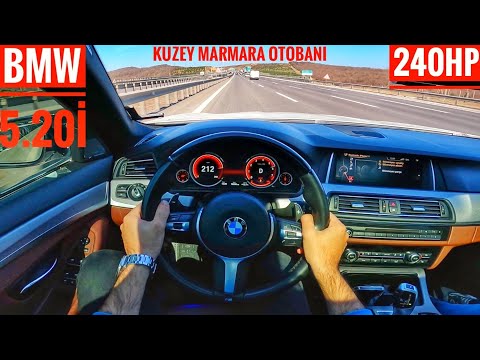 BMW 5.20i KUZEY MARMARA OTOBANA ÇIKTIK | GAZLAMALI DETAYLI İNCELEME | F10 1.6 240HP ZF8