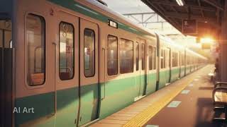 After the Train Leaves 🍂 | Day 23 | AI Anime Empty Platform | Quiet Nostalgia