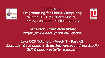 [HD] EECS1022 W21 - Java Tutorials - Week 9 - Part A2 - Greeting App - GUI Design