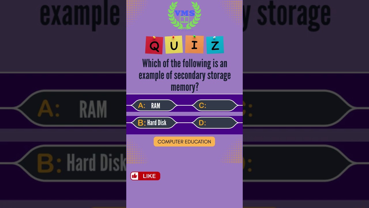 Computer Awareness MCQ 20 @VMSCLASS#Computers‪#computermcq #computerquestions #computer #education