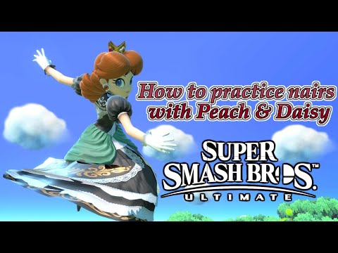 How to practice ground float and fast fall nairs with Peach/Daisy ~ Super Smash Bros. Ultmate ~