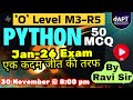 M3 R5 | 10th Live Class | O Level Python MCQ | 50 MCQs Questions and Answers | #aptinstitute