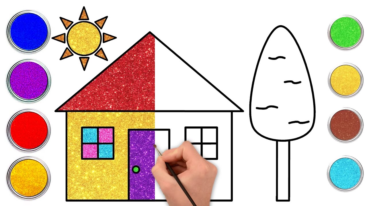 ✏️How to Draw A House🏠| Easy Step By Step Drawing for Kids | घर का चित्र kaise banate hain