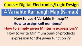 four (4) variable Karnaugh map