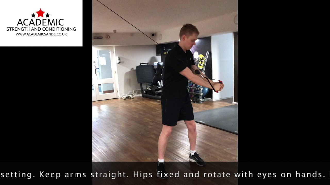 Cable Woodchop High to Low Demonstration YouTube