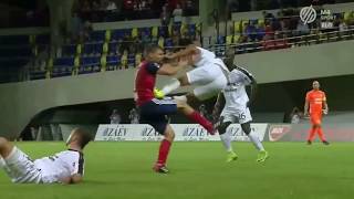 The worst tackle i have ever seen!!!! **Crazy Red Card**