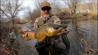 EPIC Streamer outing on Small PA STREAM #fishing #trout #streamer (2023)