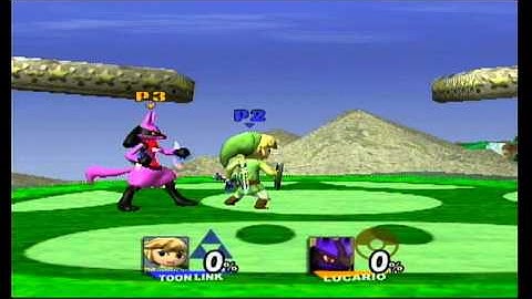 Super Smash Bros Brawl Hack - Toon Link Custom Moveset Wait and Lose