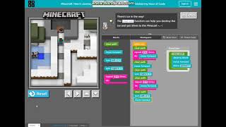 Hour of Code Minecraft Hero’s Journey Level 9 Walkthrough