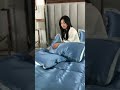 Blue - Fresh and Soft Comfortable Satin Bed Cover Sheet Set