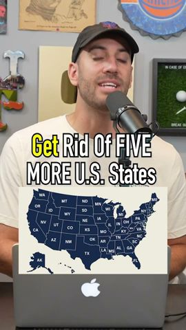 Getting Rid Of 5 More US States! Only 15 States Left! #shorts #states #usa #america #map