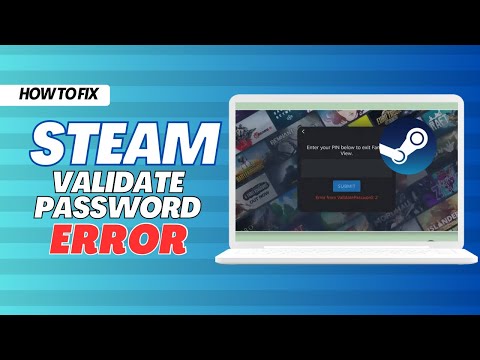 HOW TO FIX STEAM ERROR FROM VALIDATE PASSWORD 2 (Easy Tutorial)