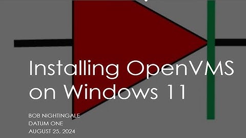 Installing OpenVMS on Windows 11