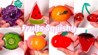 과일 🍇🍉 🍊🍒🥝🍑🍎🍓 말랑이 모아보기 - DIY Fruits Squishy with Nano Tape Series! 🟣Part1🟣 Resimi