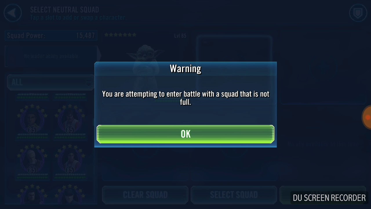 Swgoh The fastest way to register a 0 in raid