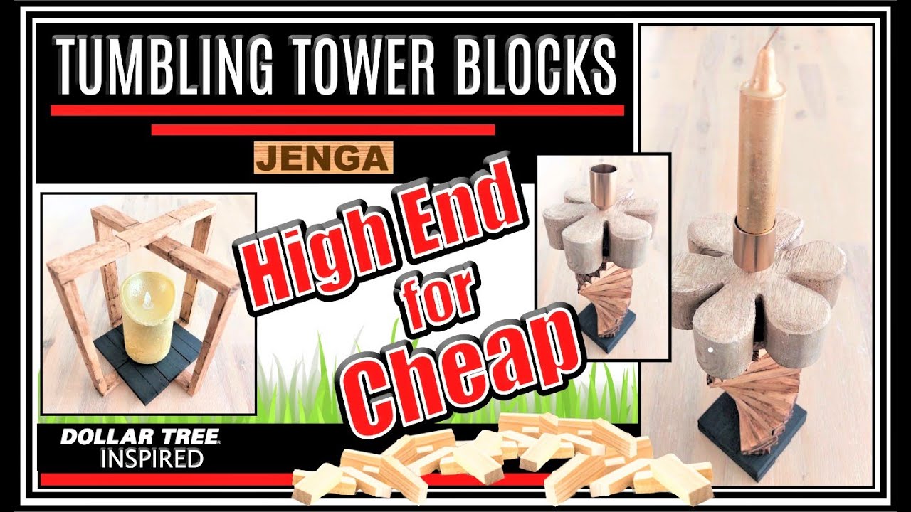 HIGH END TUMBLING TOWER BLOCKS CANDLE HOLDERS II DOLLAR TREE INSPIRED high-end-tumbling-tower-blocks-candle-holders-ii-dollar-tree-inspired