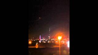 Burj Khalifa hit by lightning 10/4/2011