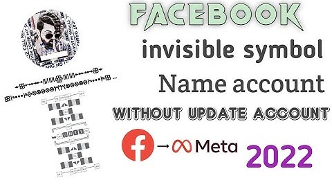 How to create invalid symbol Fb account 2022 | | FB account में stylish सिंबल नाम id कैसे बनाए 🤔