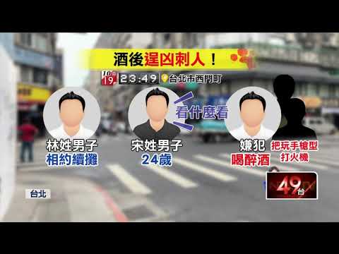 西門町暗夜喋血！男遭三煞持刀捅腹濺血倒臥