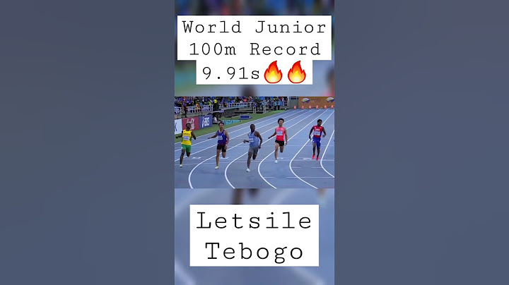 World 100m Record For Junior Athlete Letsile Tebogo 100m 9.91s 🔥 #shorts #short #worldrecord