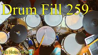 8th Note Fills On 3 - Drum Fill 259