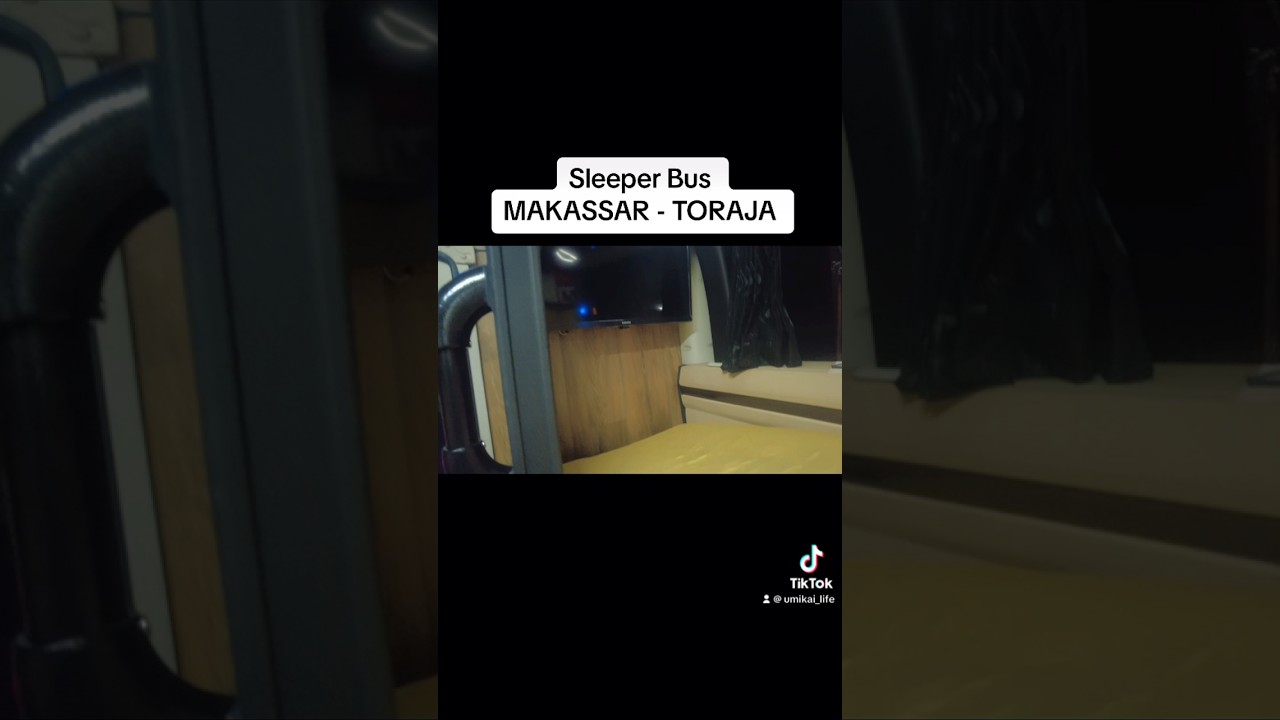 Begini tempat tidur dalam bus Makassar Toraja