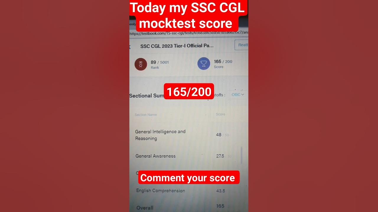 Today My SSC CGL Mocktest Score ssc ssccgl ssccgl2024 score today-my-ssc-cgl-mocktest-score-ssc-ssccgl-ssccgl2024-score