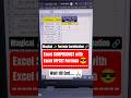Excel SUMPRODUCT with Excel OFFSET Formula | Excel Magical Formula Combination #excel #shorts #short