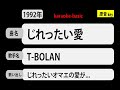 カラオケ, じれったい愛, T-BOLAN