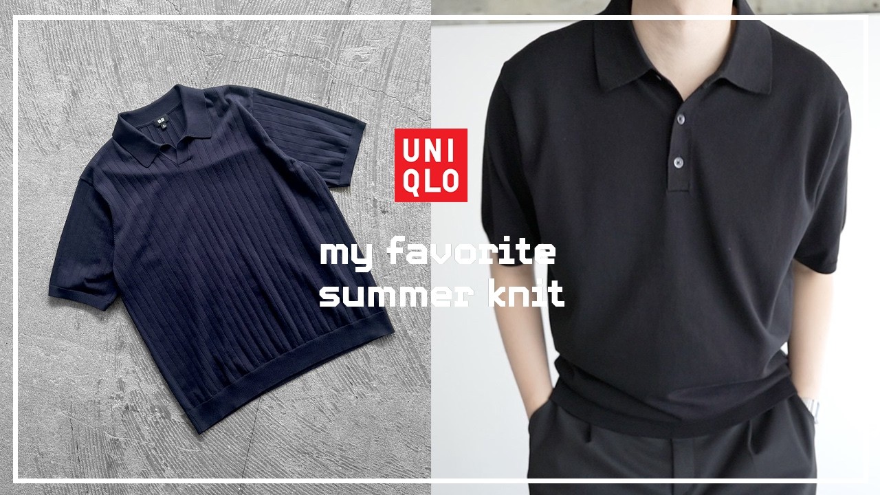 ロワンニュイ loop knit polo / ループニットポロ Uniqlo for Adults] Must-buy new skipper/classic knit polo shirt