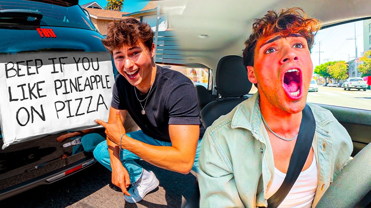 Он НИКОГДА не был таким злым! (розыгрыш с автомобильным сигналом)