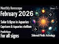 February 2026 Horoscope Forecast | Monthly Horoscope | Vedic Astrology predictions #rashifal