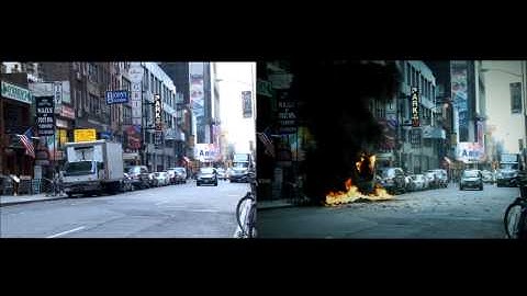 Action essentials & After effects street Explosion test