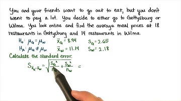 Meal Price SEM - Intro to Inferential Statistics
