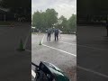 Phil Mickelson missed the cut but still made time in the rain to hand out gifts to the officers