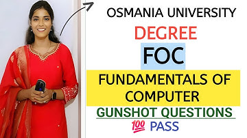 FOC || FUNDAMENTALS OF COMPUTER || IMPORTANT QUESTIONS || OSMANIA UNIVERSITY || @shivanipallela
