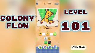 Colony Flow Level 101 Walkthrough 🐜 | Ant Colony Puzzle Gameplay | Mini Boss