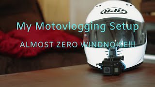 My Cheap Motovlogging setup (ALMOST 0 WINDNOISE!!)