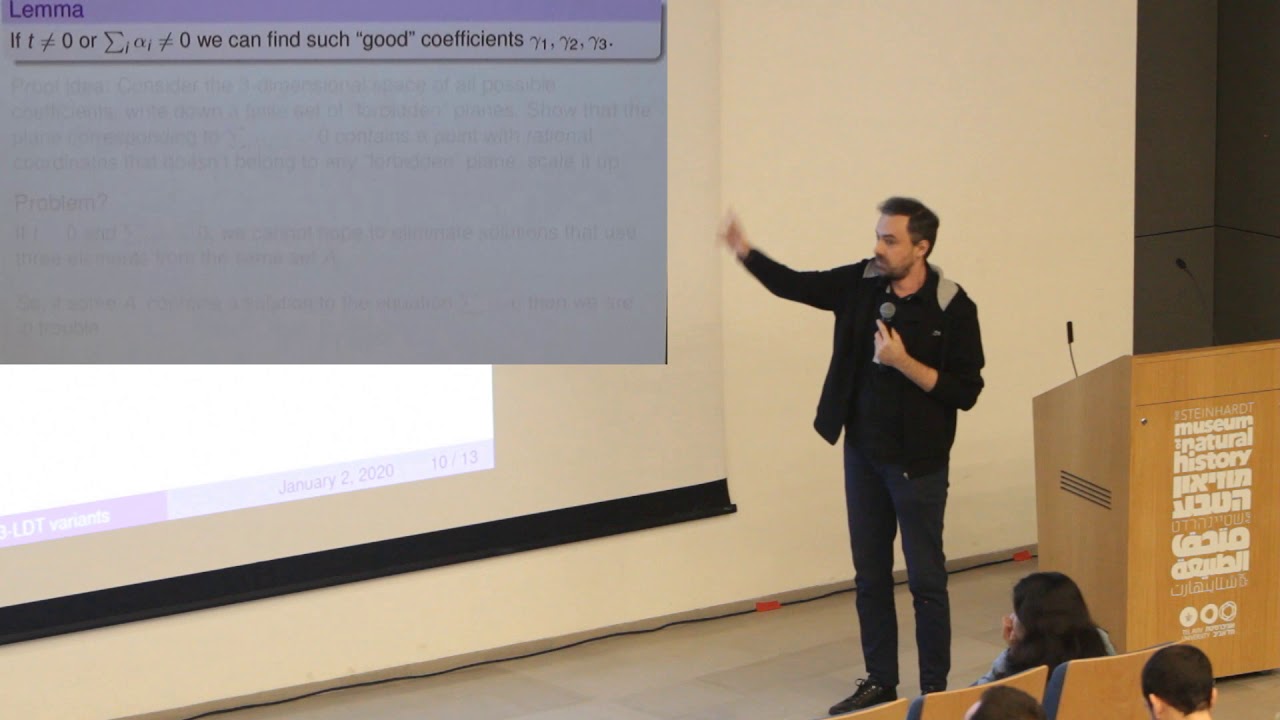 B. Dudek & P. Gawrychowski (univ. Wroclaw), All non-trivial variants of 3 - LDT ...