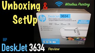 HP 3634 SetUp, Unbox, Install setup Ink, Direct setup, wireless Printing & review !! - YouTube