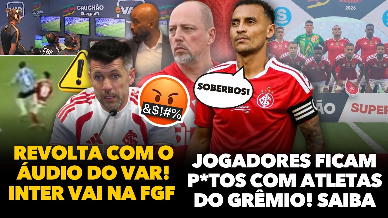 ABSURDO FEITO PELA FGF COM O GRENAL, INTER RECLAMA E VESTIÁRIO P*TO COM JOGADORES DO GRÊMIO!