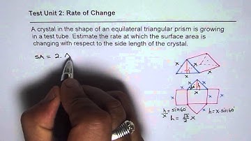 Rate of Change of Surface Area For Triangular Equilateral Prism with Side