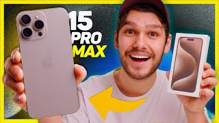 CHEGOU! IPHONE 15 PRO MAX - UNBOXING e PRIMEIRAS IMPRESSÕES