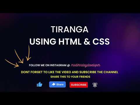 Tiranga using HTML and CSS | Indian Flag using HTML and CSS | CSS Tips and Tricks