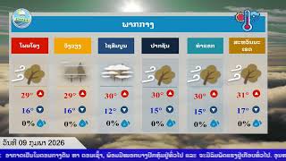ລາຍງານສະພາບອາກາດ ປະຈໍາວັນທີ 09 ກຸມພາ 2026