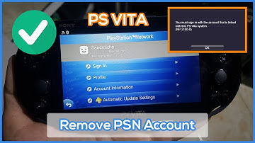 How to Disconnect / Remove PSN Account from PS VITA - Error NP-2100-3