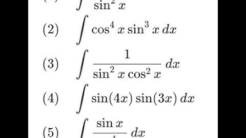 5 Intégrales trigonométriques exemples résolution