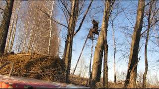 Тристенд своими руками. Охота с луком. Bowhunting. Treestand handmade.