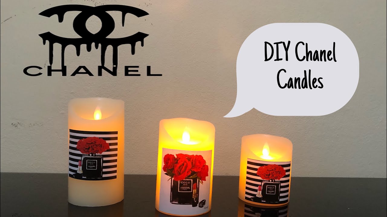 DIY DESIGNER INSPIRED CHANEL CANDLES,HOW TO MAKE DIY DESIGNER CANDLES